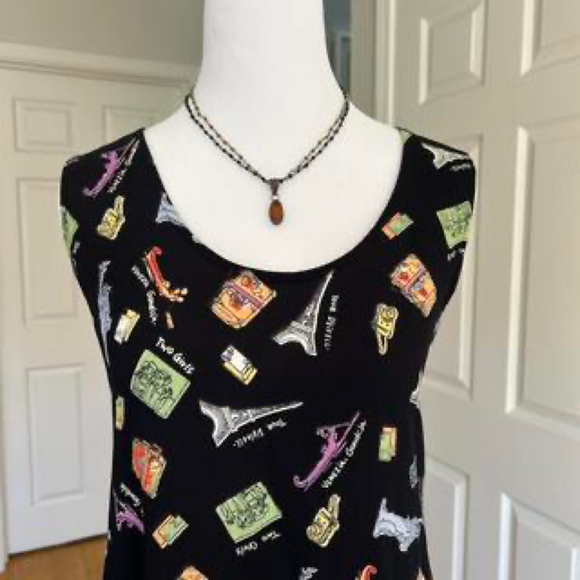 Vintage graphic print shift dress - Picture 4 of 7